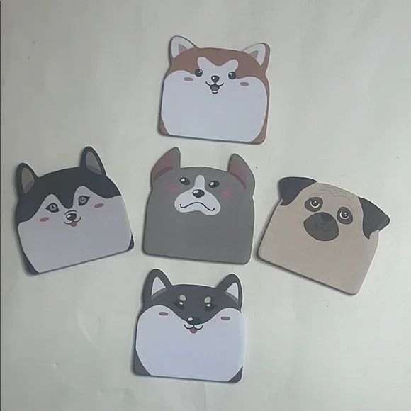 150 Dog Face Sticky Notes Set