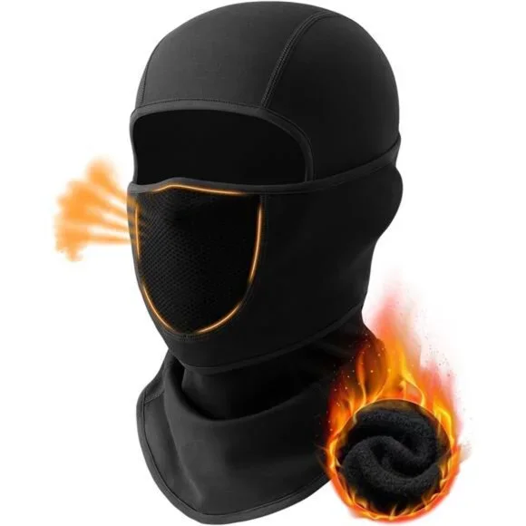 Balaclava Face Ski Mask with Movable Deisgn for Men Women-Fleece Winter Face