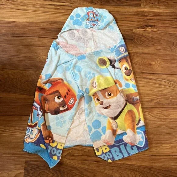 Nickelodeon‎ Paw Patrol Kids Rescue Crew Hooded Bath Towel 24x50 Bathroom