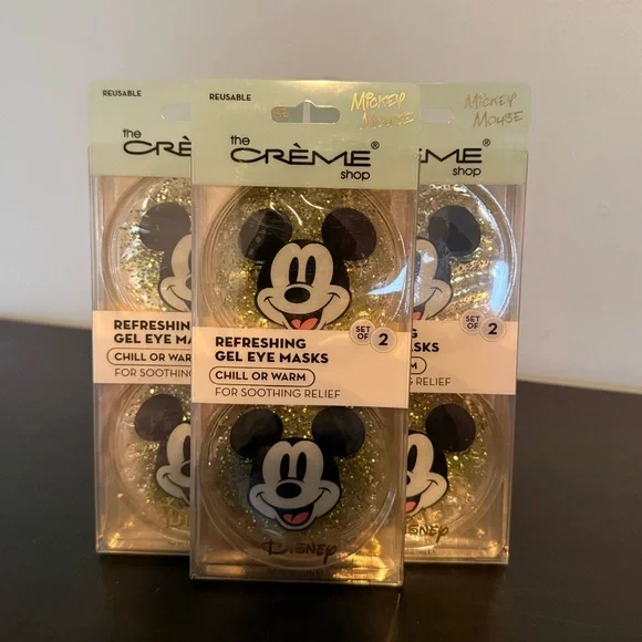 The Crème Shop x Disney Mickey Mouse: Gel Eye Masks, Cool or Warm, Set of 3, NEW