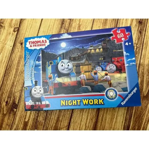 Ravensburger Thomas Night Work Glow Dark Puzzle 60pc complete