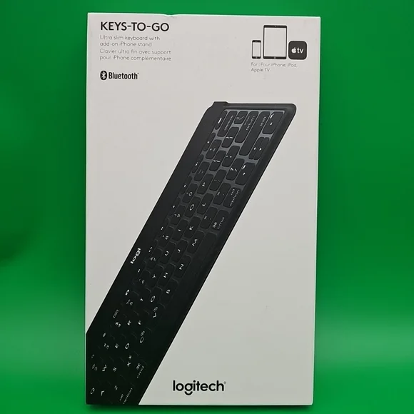 Logitech Keys-To-Go Slim Wireless Keyboard For iPhone ipad Apple TV