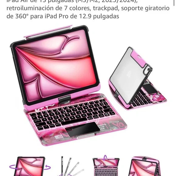 Pink Keyboard Case for iPad Pro 12.9