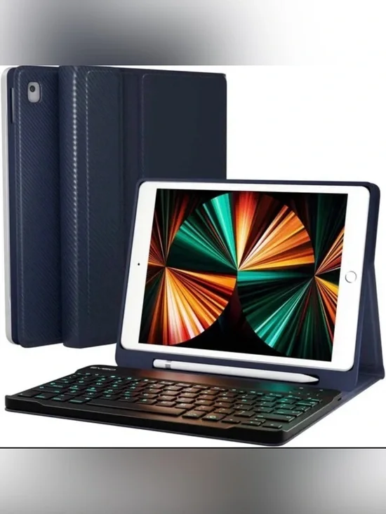 EVEO iPad Keyboard Case 10.2''- Dark Blue-NIB