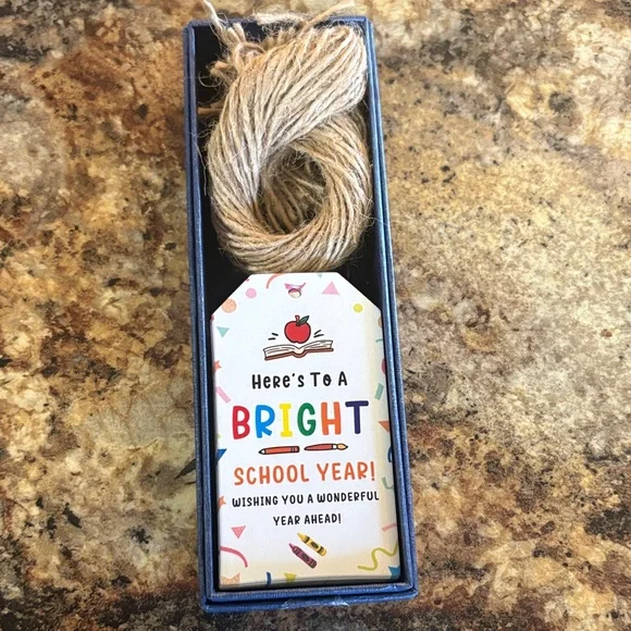 Bright School Year Gift Tag with Twine