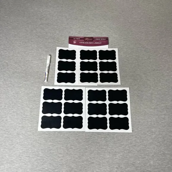 Kitchen Mflable Chalkboard 21 Sticker Labels with Chalk Marker Set
