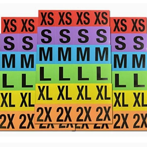 240 Color Coded Clothing Label Stickers 1