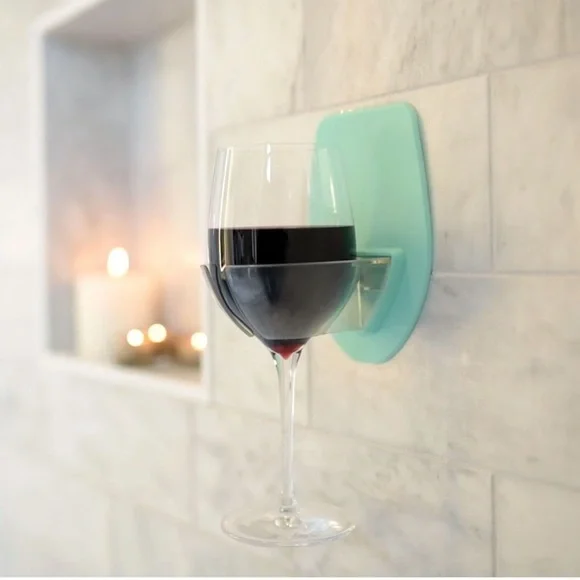Silicone Wine Glass Holder for Bath & Shower, Give The Gift of an at Home Spa