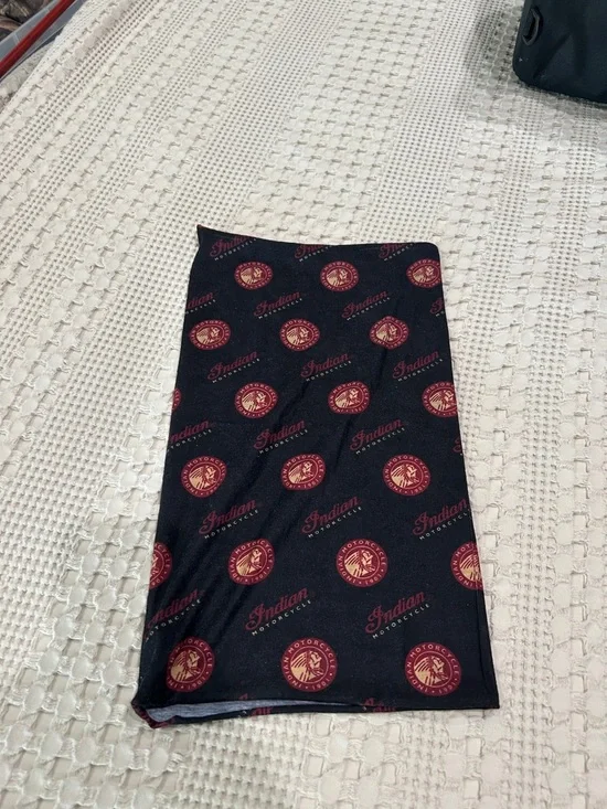 Black & Maroon Indian motorcycle gaiter