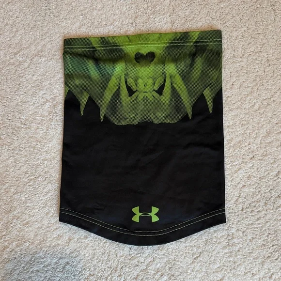 Under Armour Black and Neon Green Graphic Neck Tube