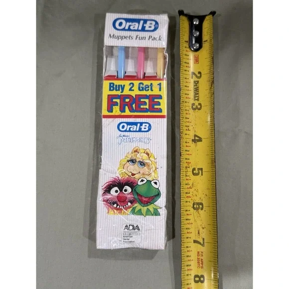 Vintage‎ Deadstock Muppets Childrens Toothbrush Pack Of 3
