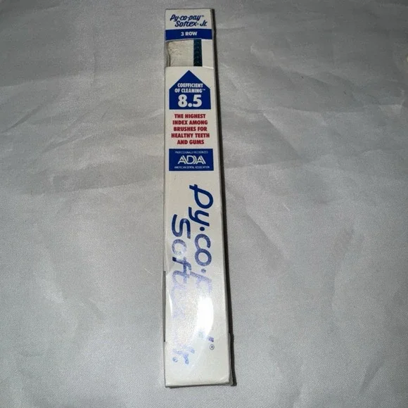 VTG NOS NIP PY-CO-PAY HARD‎ NYLON BLUE HANDLE TOOTHBRUSH 3 ROW