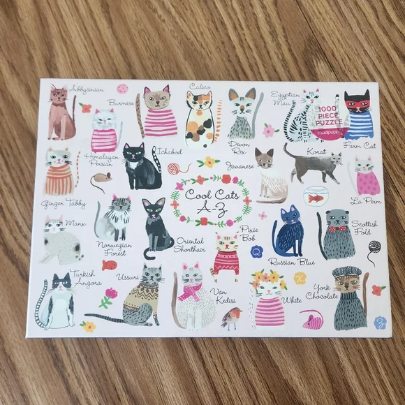 MudPuppy colorful Cool Cats A-Z 1000 piece Puzzle 27