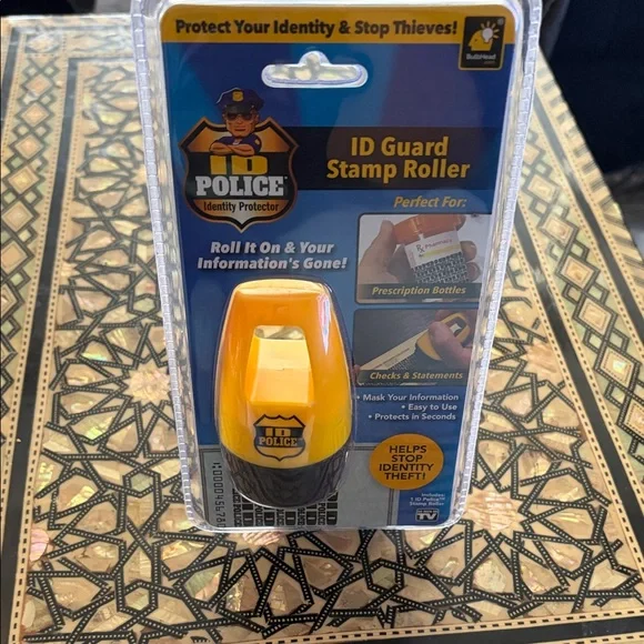 As Seen On TV Police ID Guard Stamp Roller - Yellow and Black
