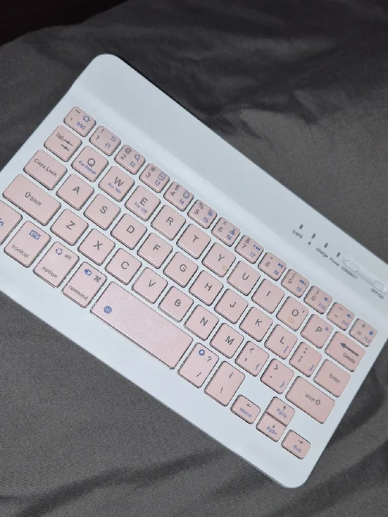 Wireless Bluetooth Keyboard with Pink Keys- Barely Used