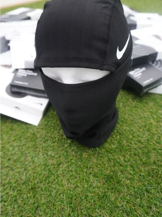 Nike Black Seamless Face Mask Balaclava with White Swoosh
