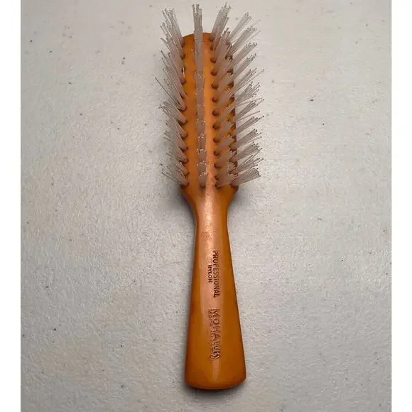 Vintage Mohawk Hair Brush Professional Nylon Bristles Made In USA Yellow