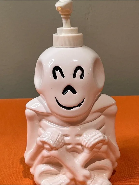 The Thing White Ceramic Skeleton Soap Dispenser