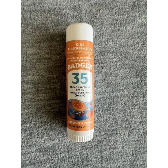 Badger Sport For‎ Kids SPF 35 Clear Zinc Face Stick 0.65 oz Broad Spectrum New