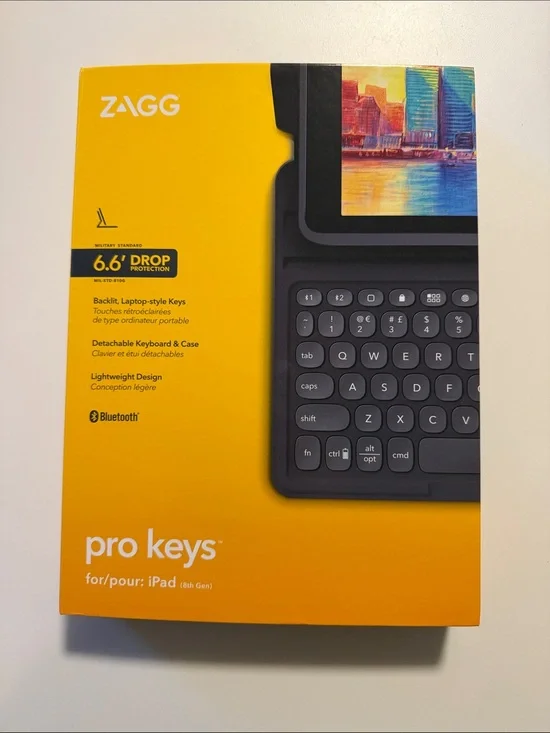 ZAGG Pro Keys Keyboard Case for iPad 9, 8, 7 Generation