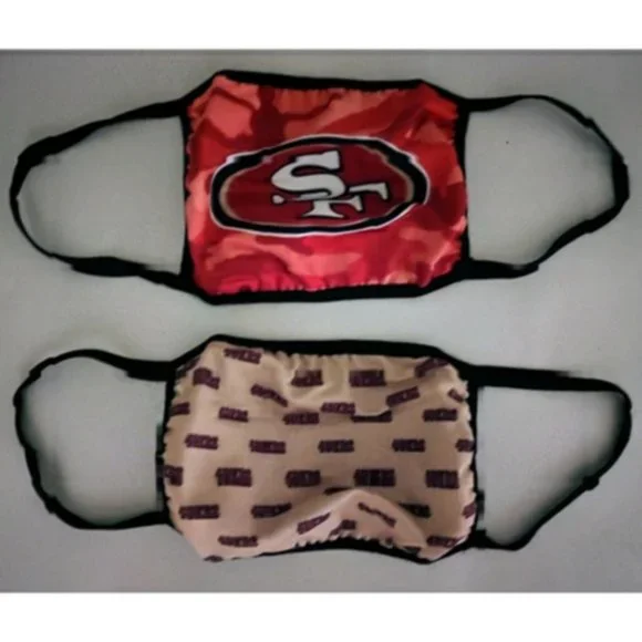 🏈🆕 2 COUNT SAN FRANCISCO 49ERS 2 PACK FACE COVER - NFL - UNISEX
