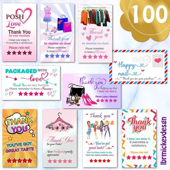100 Thank You Cards