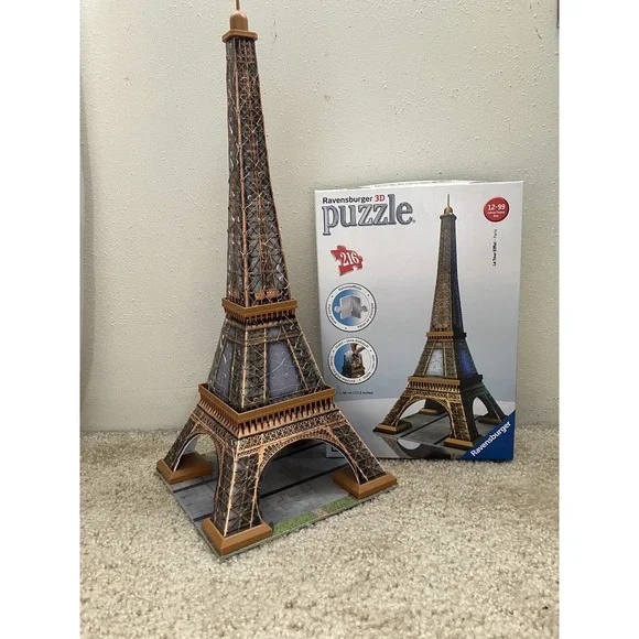 Ravensburger La Tour Eiffel Tower Paris 3D Puzzle 216 Pieces BOX Directions