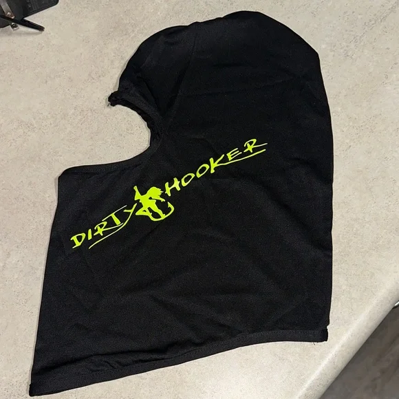 Black Balaclava with Neon Green Logo