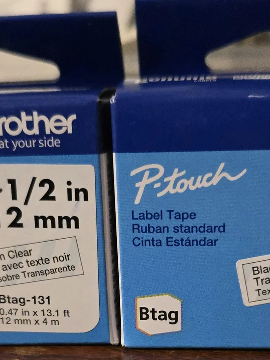 Brother P-touch Label Tape, 2 Boxes