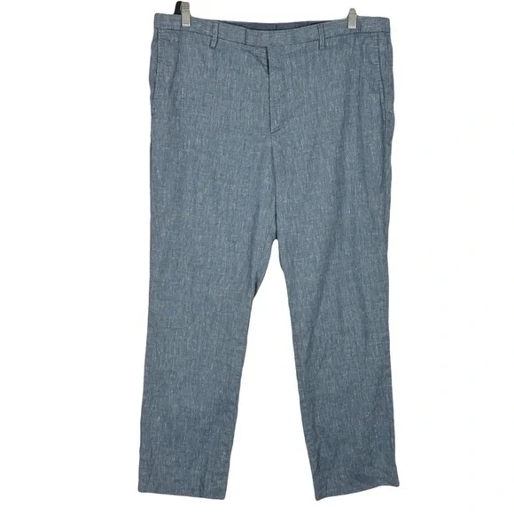Nwot Banana Republic Slim Fit Performance Linen Pants 38x32 Staple Capsule Work