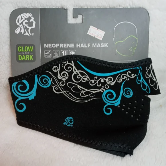 Glow in the Dark Neoprene 1/2 Face Mask brand new