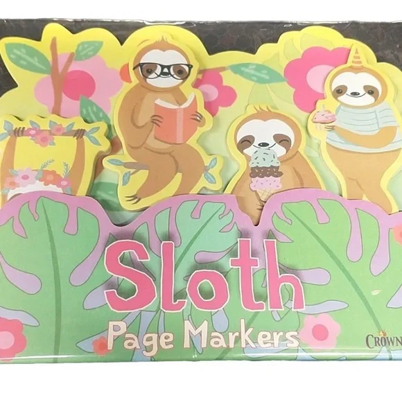 Sloth Page Markers - Multicolor