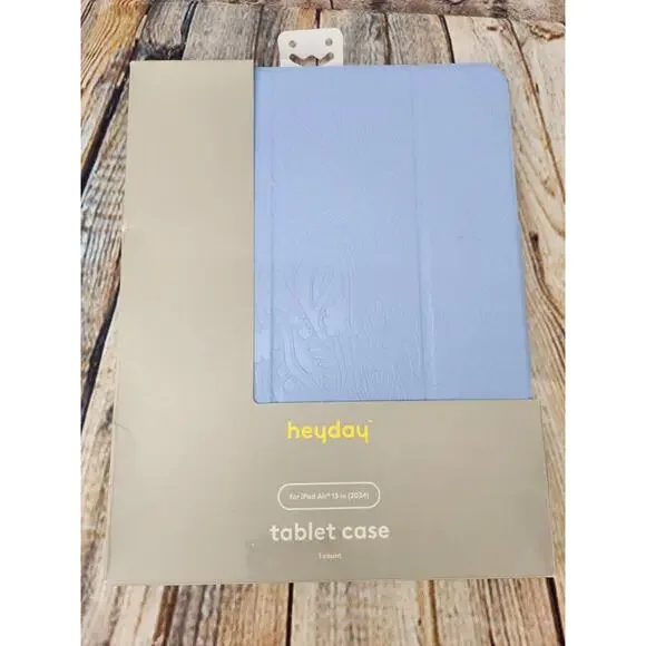 iPad Air 13in (2024) heyday Tablet Case & Stylus Holder Blue With Floral Design