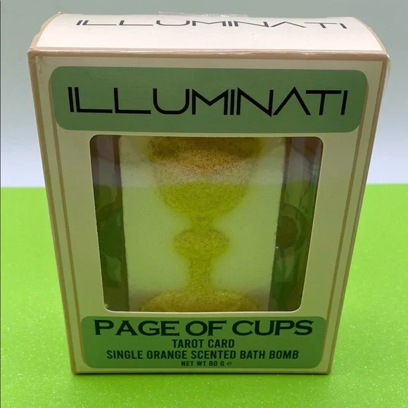 Illuminati Tarot Card Orange Scented Page of Cups Bath Bomb