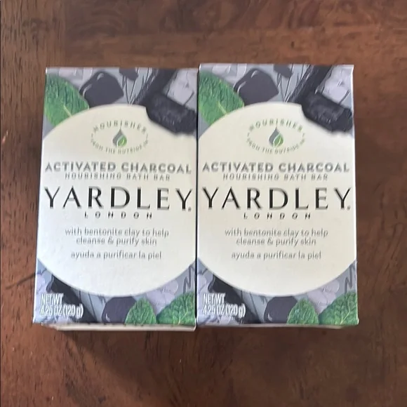 NEW 2 boxes of Yardley of London activated charcoal soap