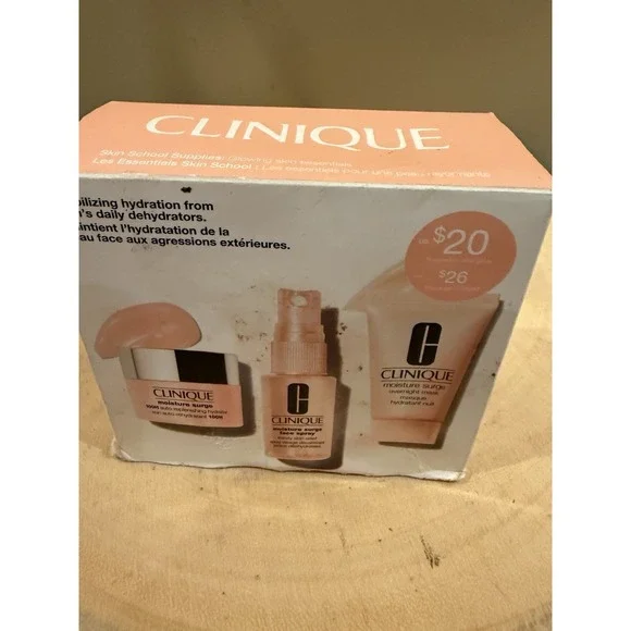 Clinique Skin School The Glowing Skin System 3-Piece Set: Moisturize, Mist, Mask
