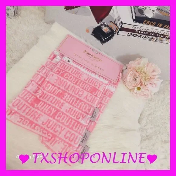 ❣️👙{ Juicy Couture } Logo | Pink laundry mesh wash bags | 👙❣️NWT