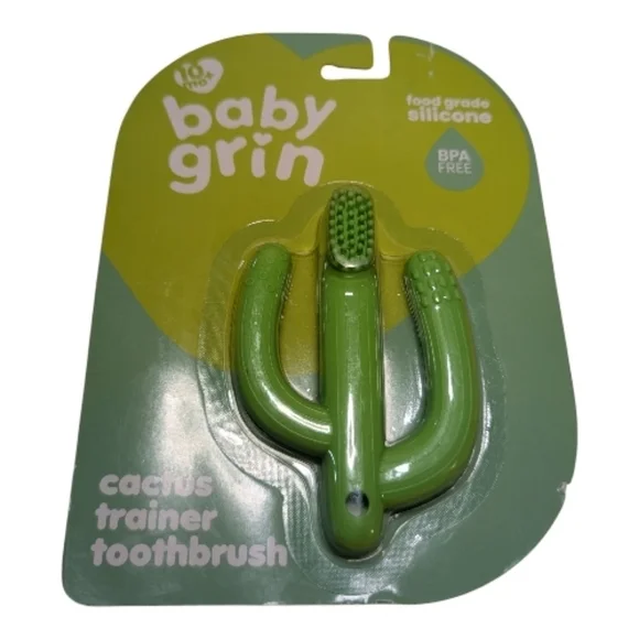 Baby Grin Cactus Trainer Toothbrush Green 10 Month +