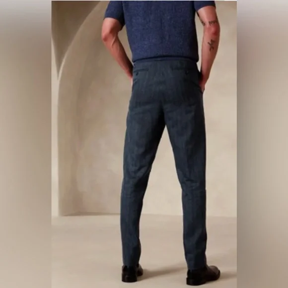 BANANA REPUBLIC CLARK WOOL-LINEN SUIT PANT