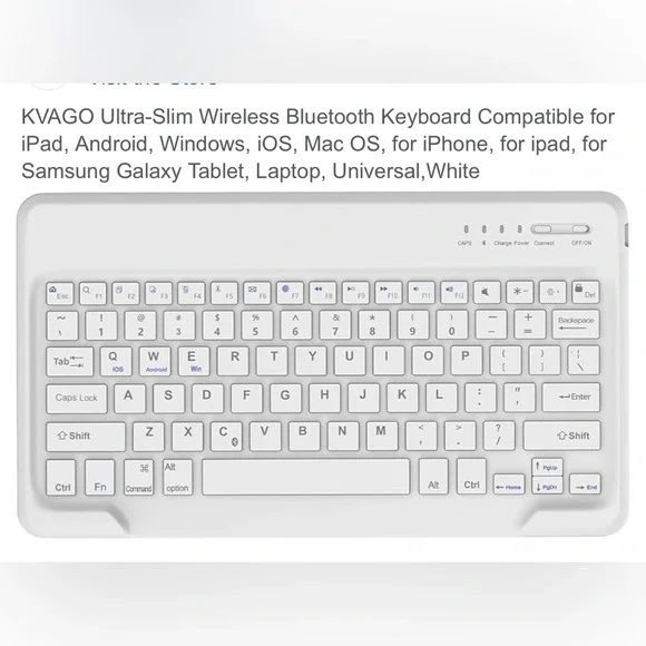 White Wireless Bluetooth Keyboard