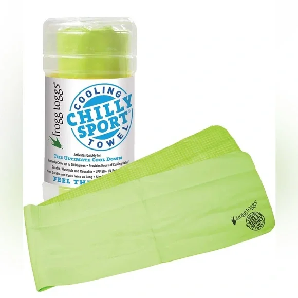 FROGG TOGGS Chilly Sport Cooling Neck Wrap & Head Band One Size, Hivis Green
