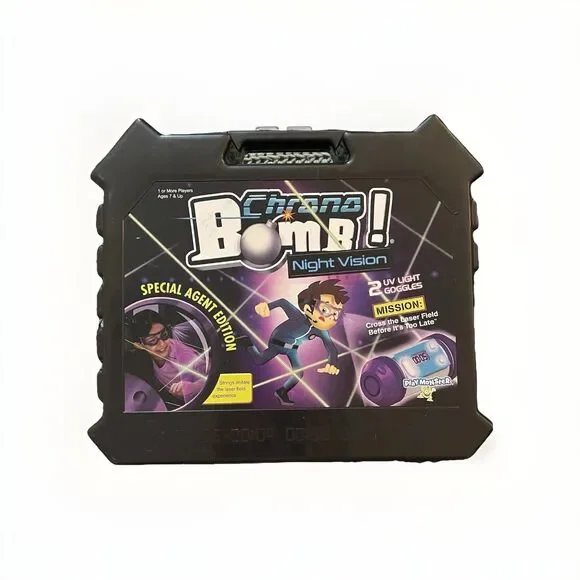 PlayMonster Chrono Bomb! Night Vision Game w/ UV Light Goggles New (Other)