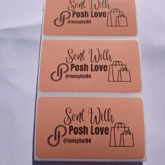 💙100 Posh Love- Shipping Labels Thermal Packaging Stickers 2.25