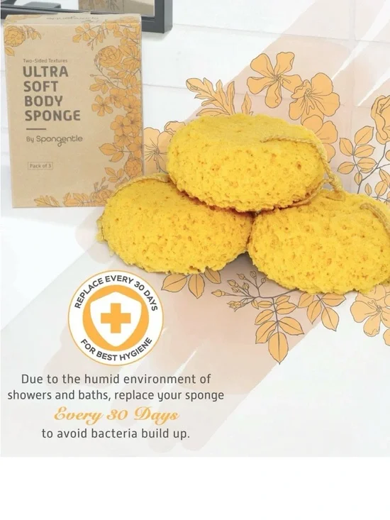 Spongentle ultra soft body sponge 3 pack