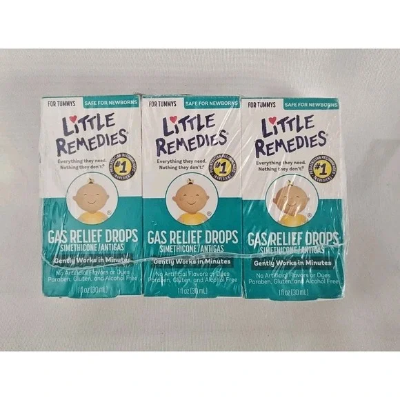 Little Remedies Gas Relief Drops Safe For Newborns 1 FL OZ X Pack of 3 Exp 11/25