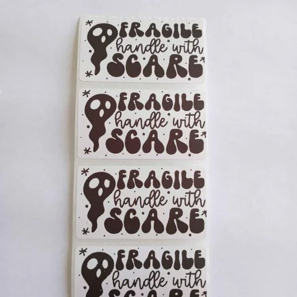💙100 Halloween Fragile- Shipping Labels Thermal Packaging Stickers 2.25