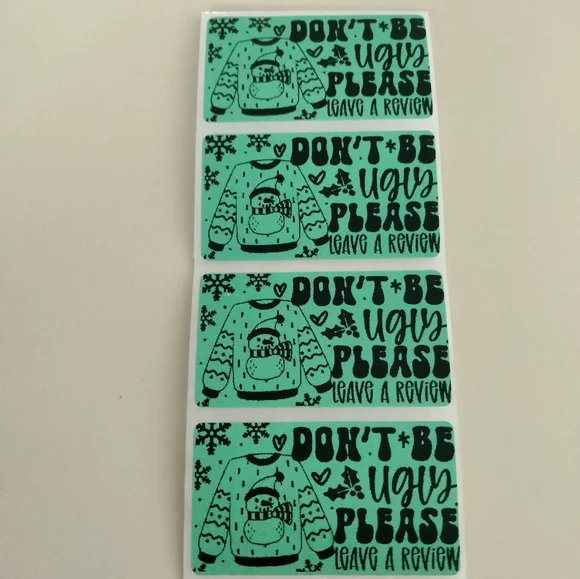 💙100 Ugly Sweater- Shipping Labels Thermal Packaging Stickers 2.25