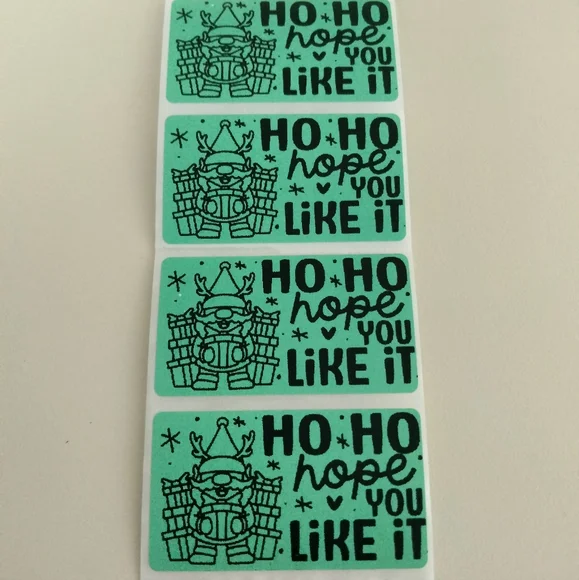 💙100 HO HO Xmas- Shipping Labels Thermal Packaging Stickers 2.25