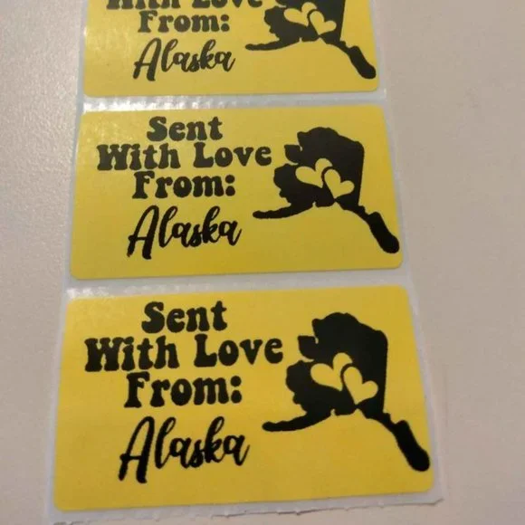 💙100 Alaska- Shipping Labels Thermal Packaging Stickers 2.25