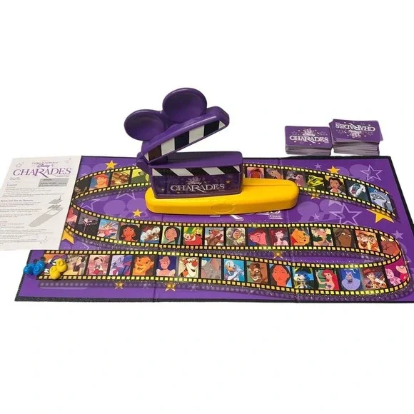 Disney Charades Game Board Game By Mattel Complete Metal Tin‎ Box